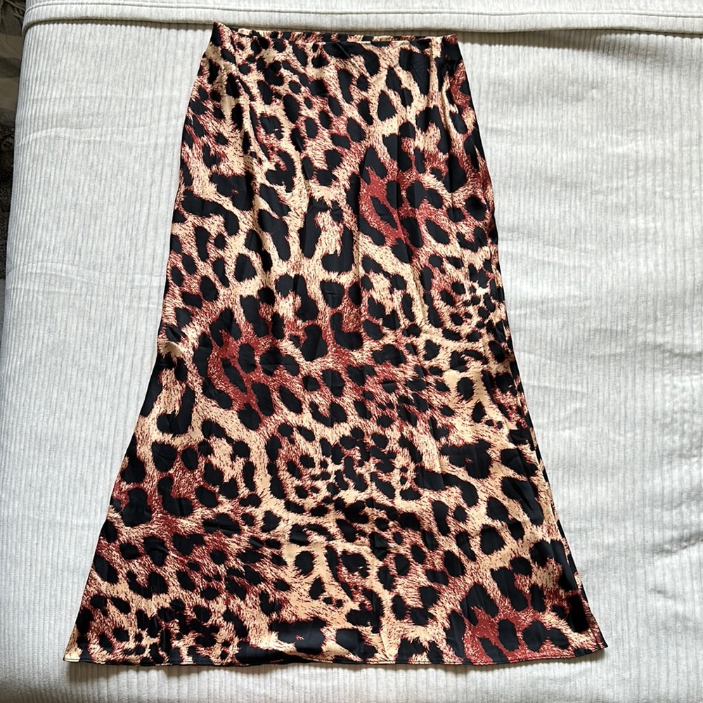 ASOS cheetah midi skirt